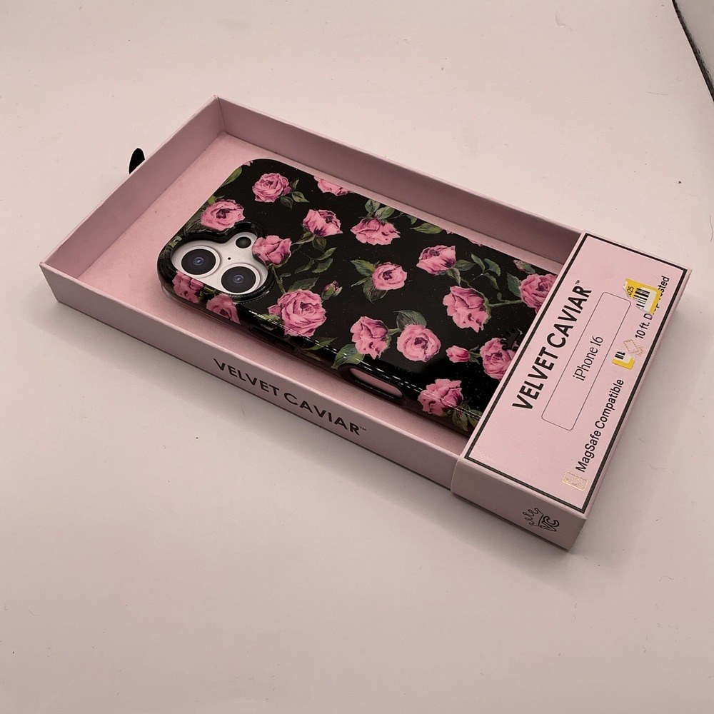 VELVET CAVIAR iPhone 16   MagSafe Case - Pink Rose Floral NIB - Picture 4 of 4